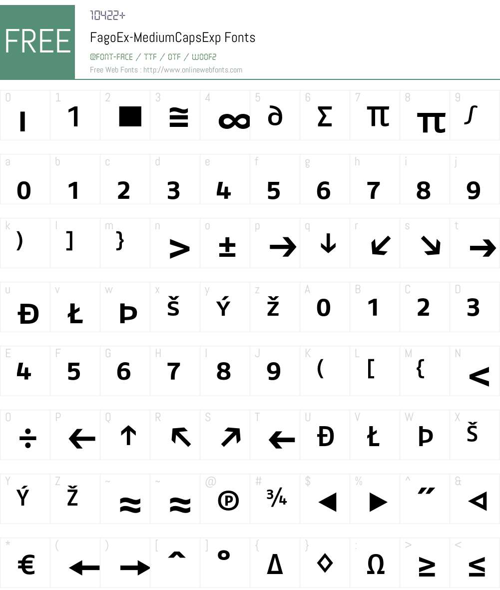 FagoEx Font Screenshots