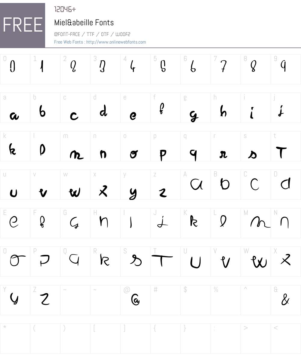 Miel&abeille Font Screenshots