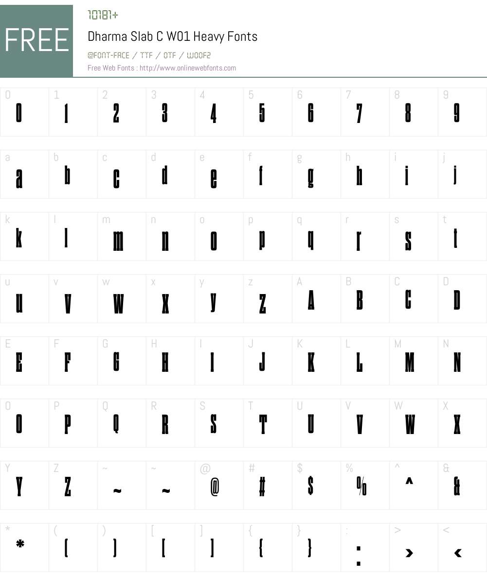 DharmaSlabCW01-Heavy Font Screenshots