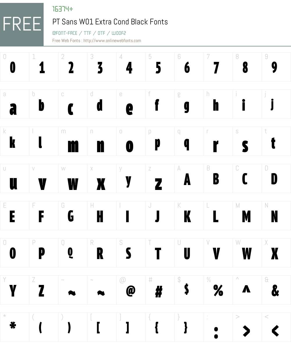 PTSansW01-ExtraCondBlack Font Screenshots