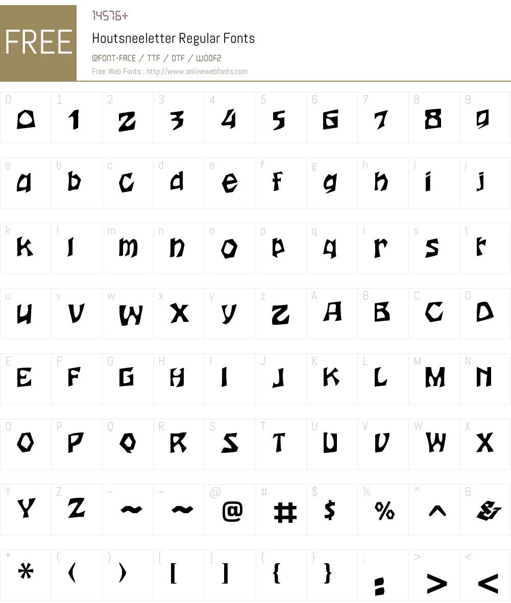 Houtsneeletter Font Screenshots