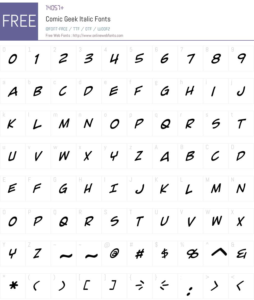 Comic Geek Font Screenshots