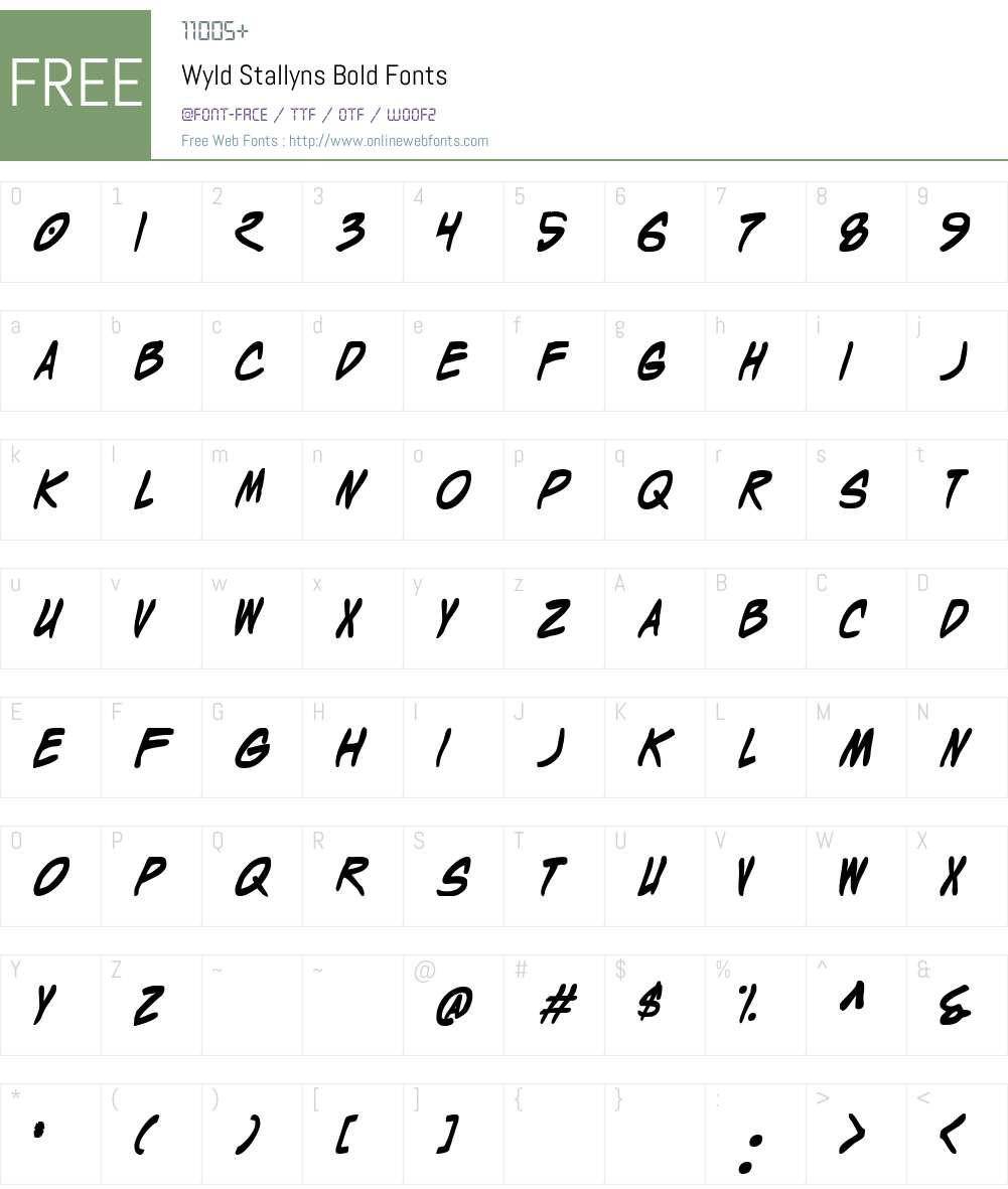Wyld Stallyns Bold Font Screenshots