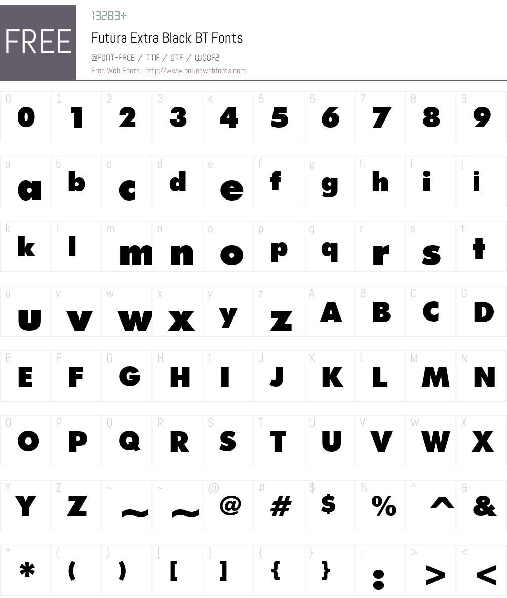 Futura Font Screenshots