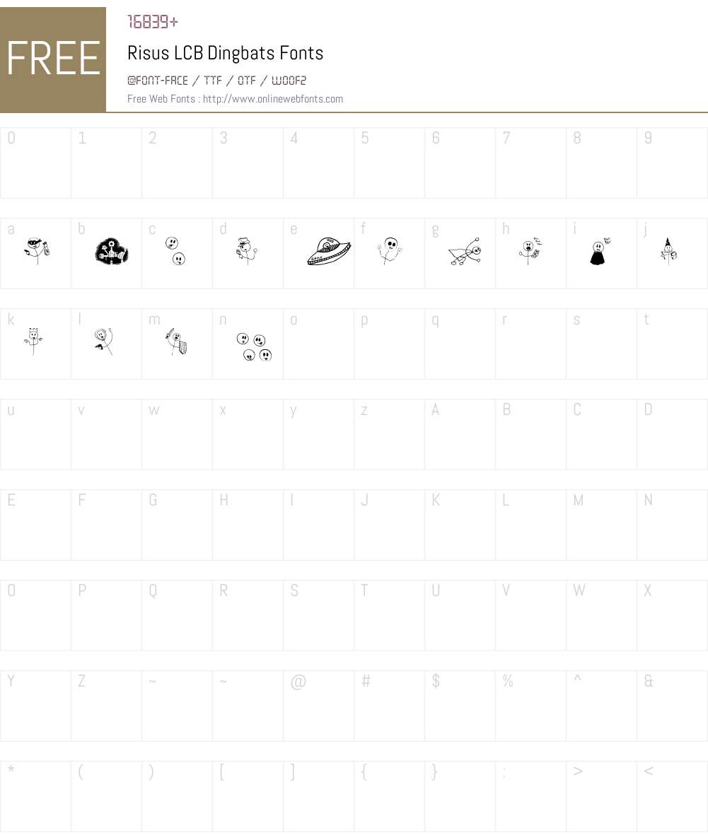 Risus LCB Dingbats Font Screenshots