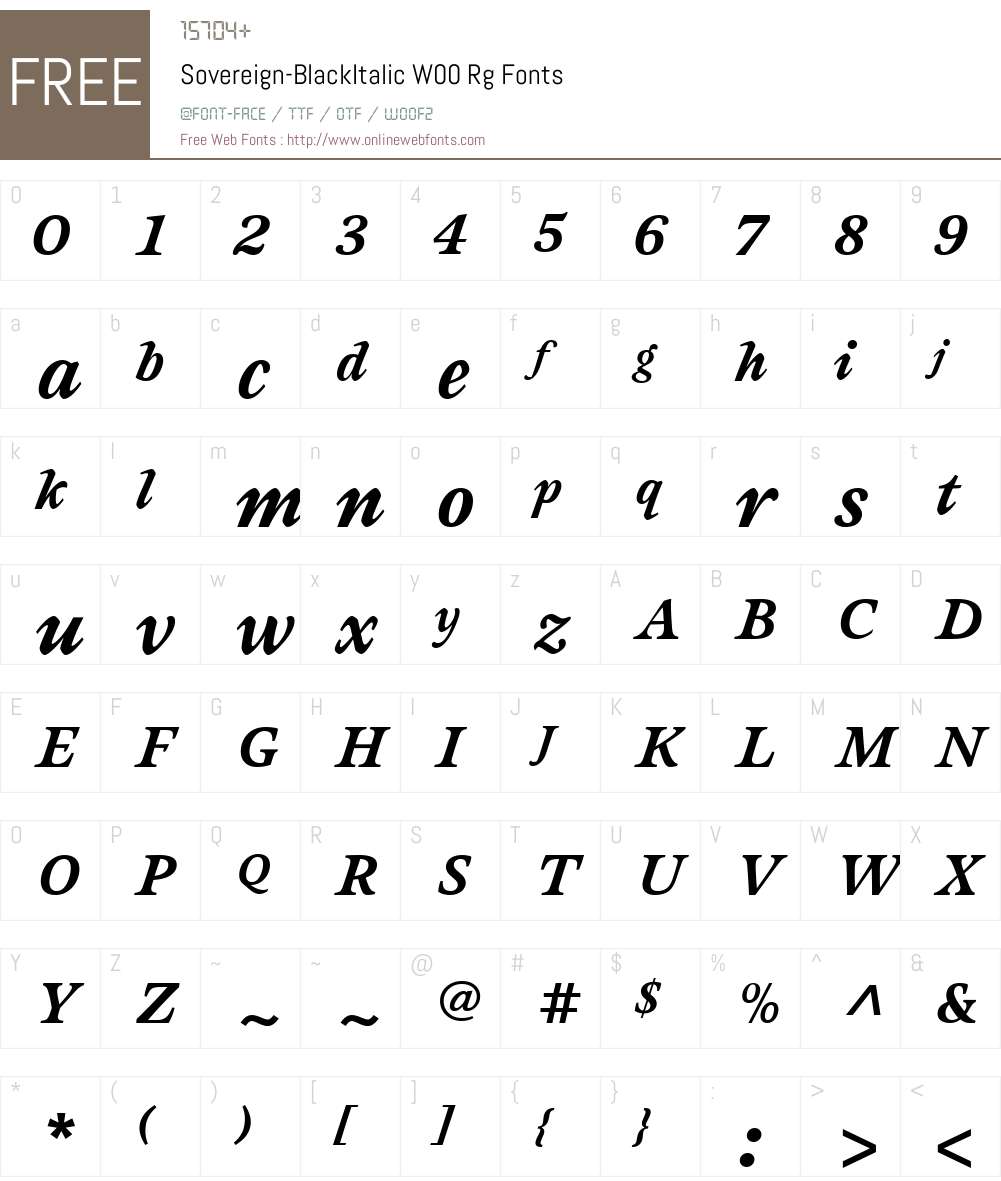 Sovereign Font Screenshots