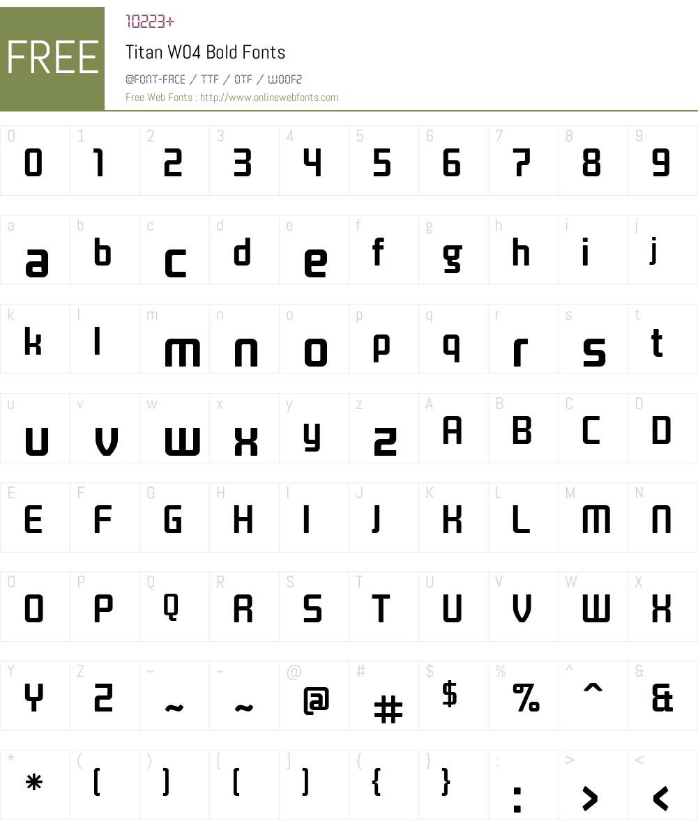 Titan Font Screenshots