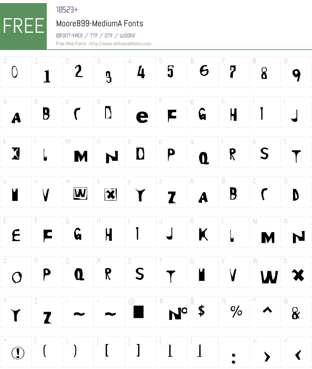 Moore899 Font Screenshots