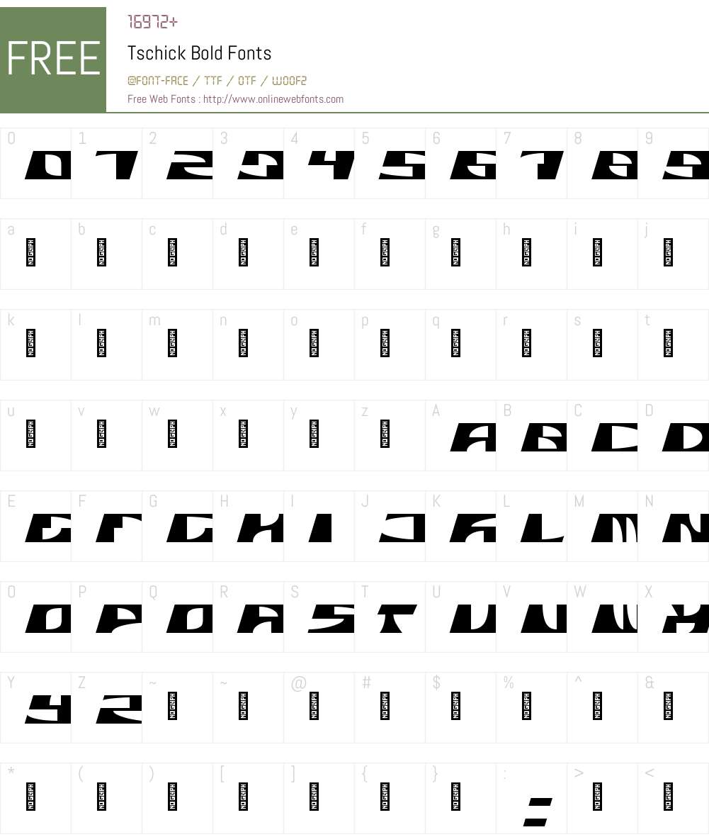 Tschick Bold Font Screenshots