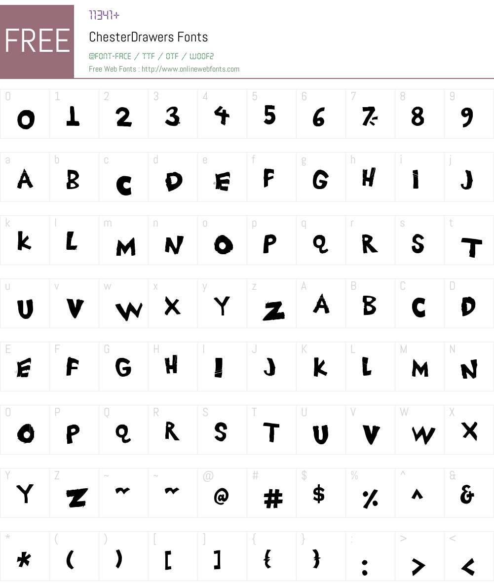 Chester Drawers Font Screenshots