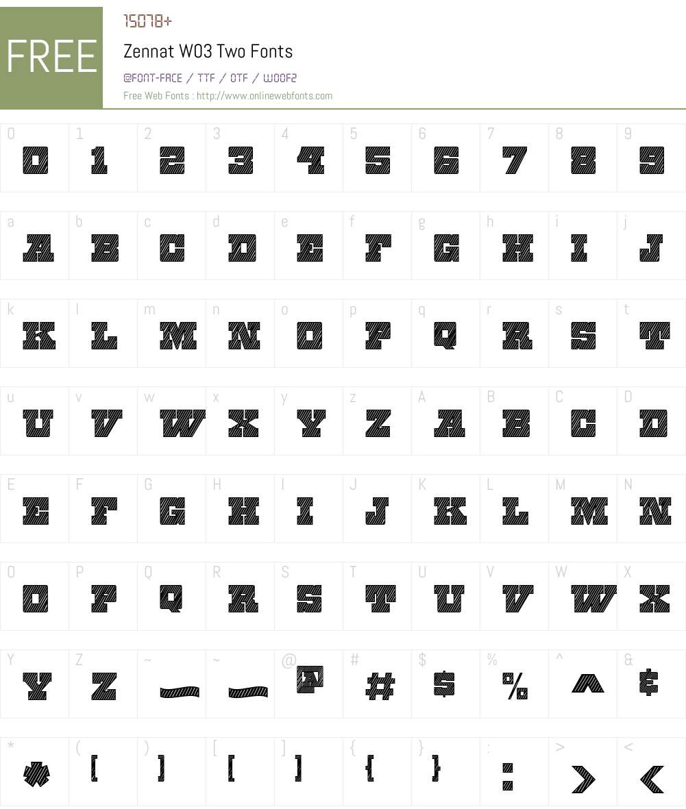Zennat Pro Font Screenshots
