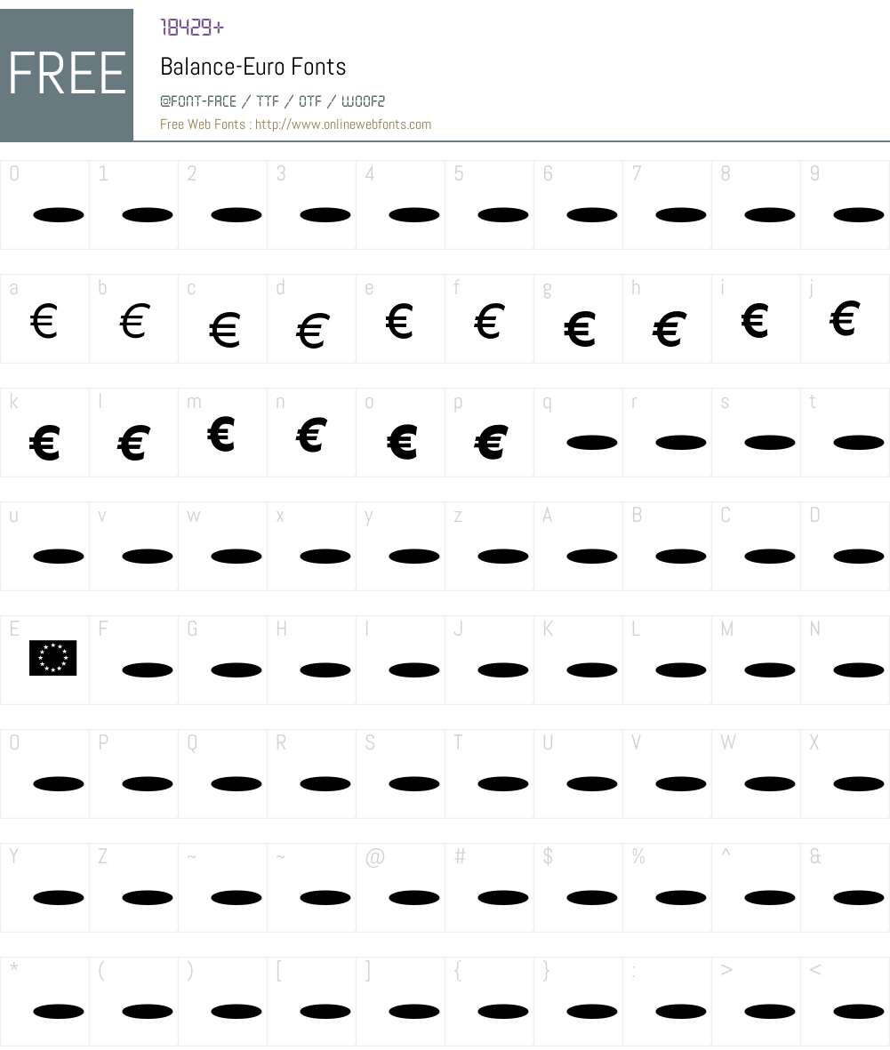 Balance Font Screenshots