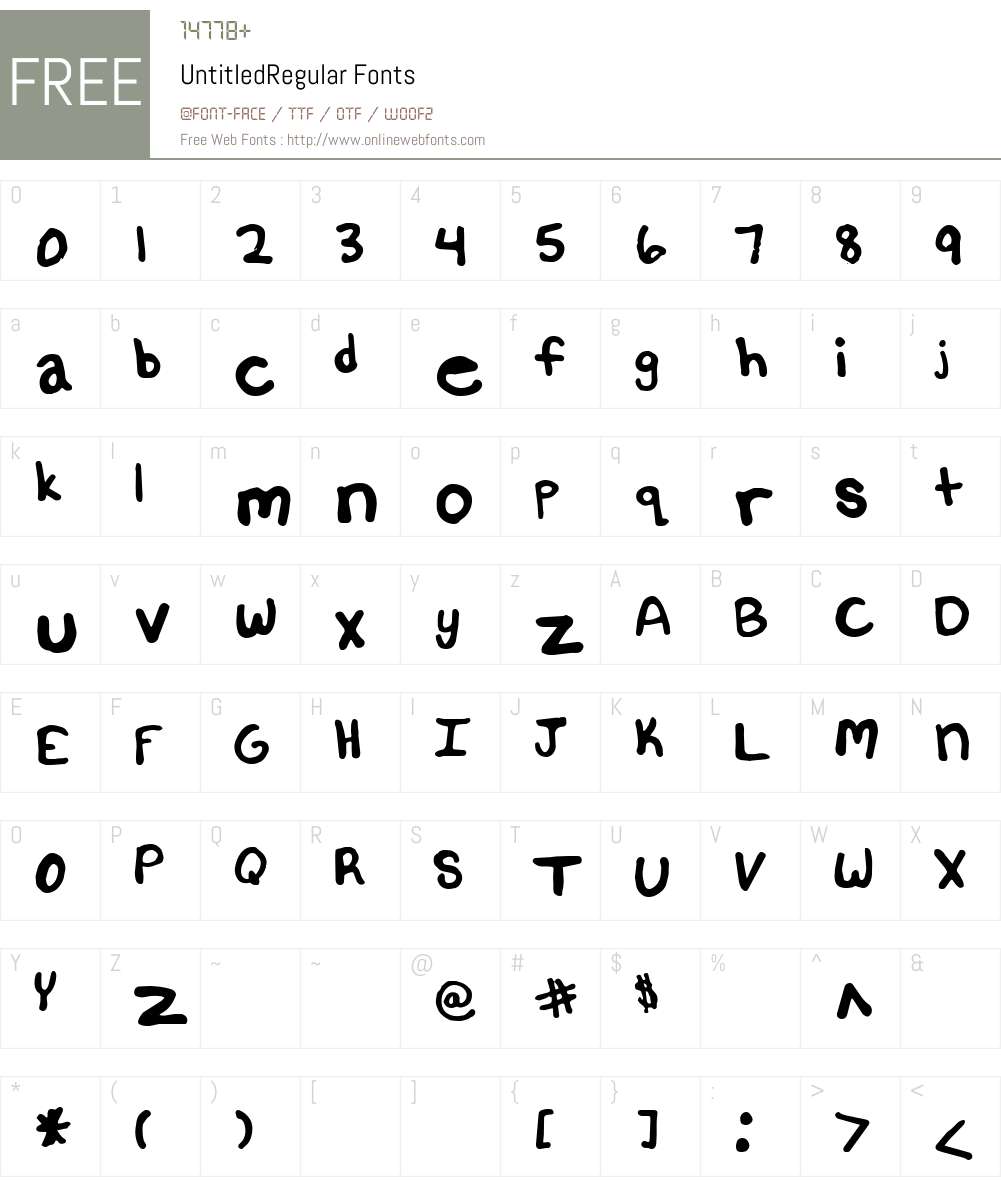 Untitled Font Screenshots