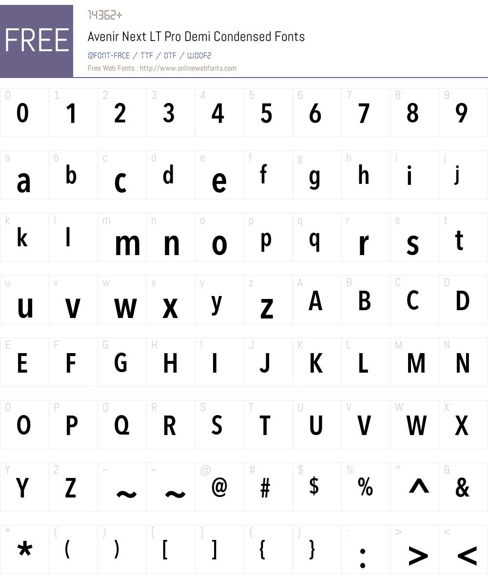 Avenir Next LT Pro Font Screenshots