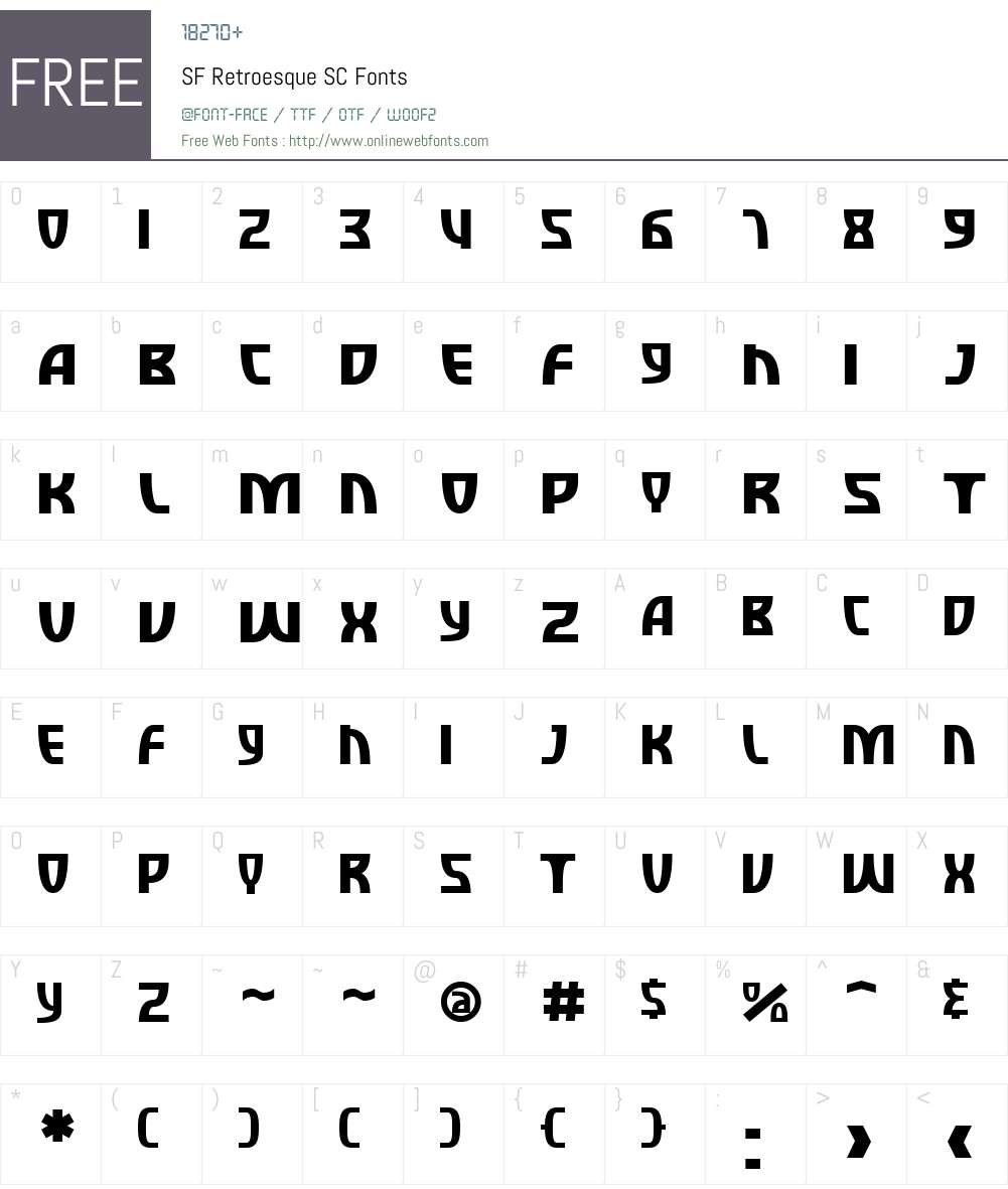 SF Retroesque SC Font Screenshots