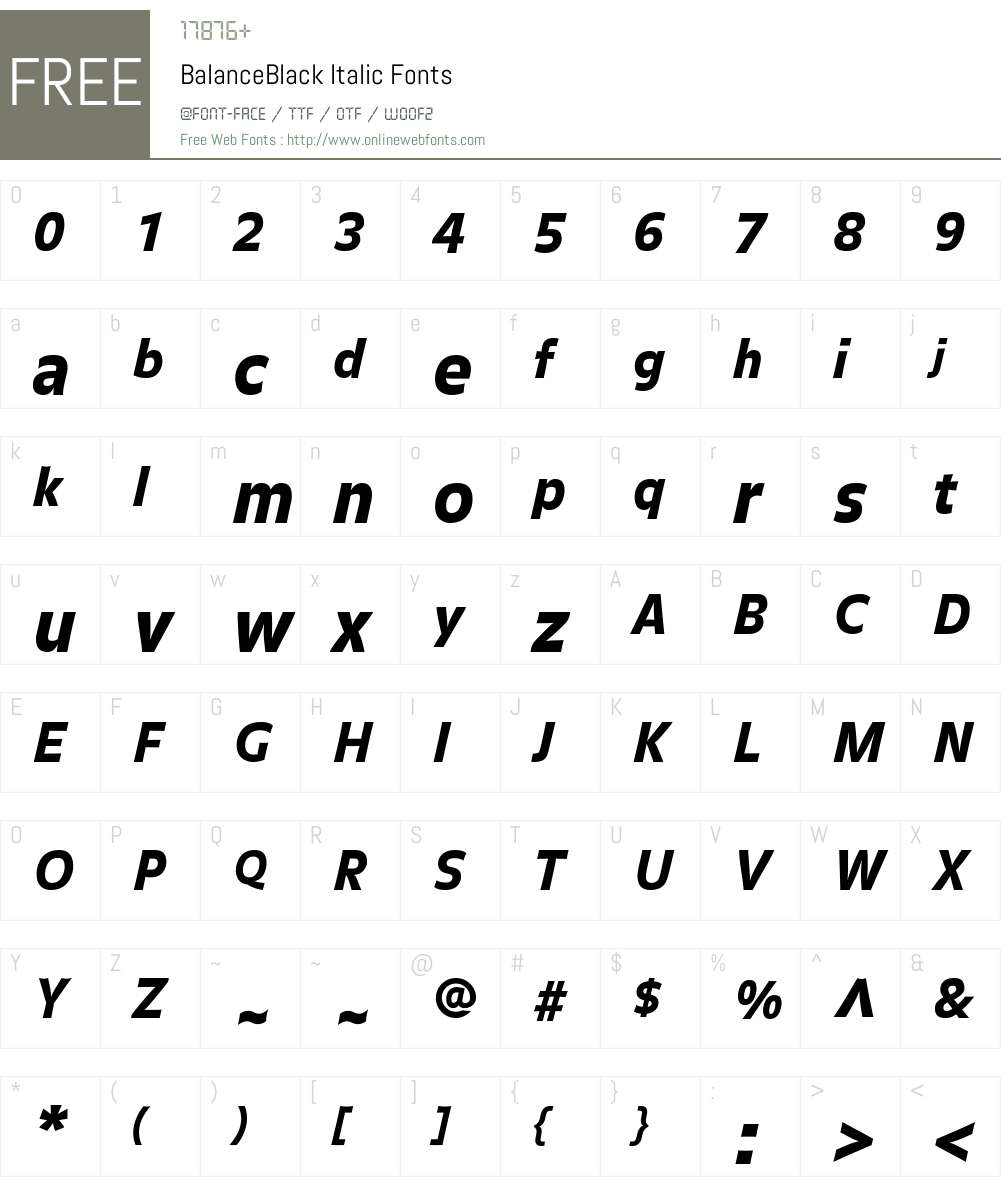 BalanceBlack Font Screenshots