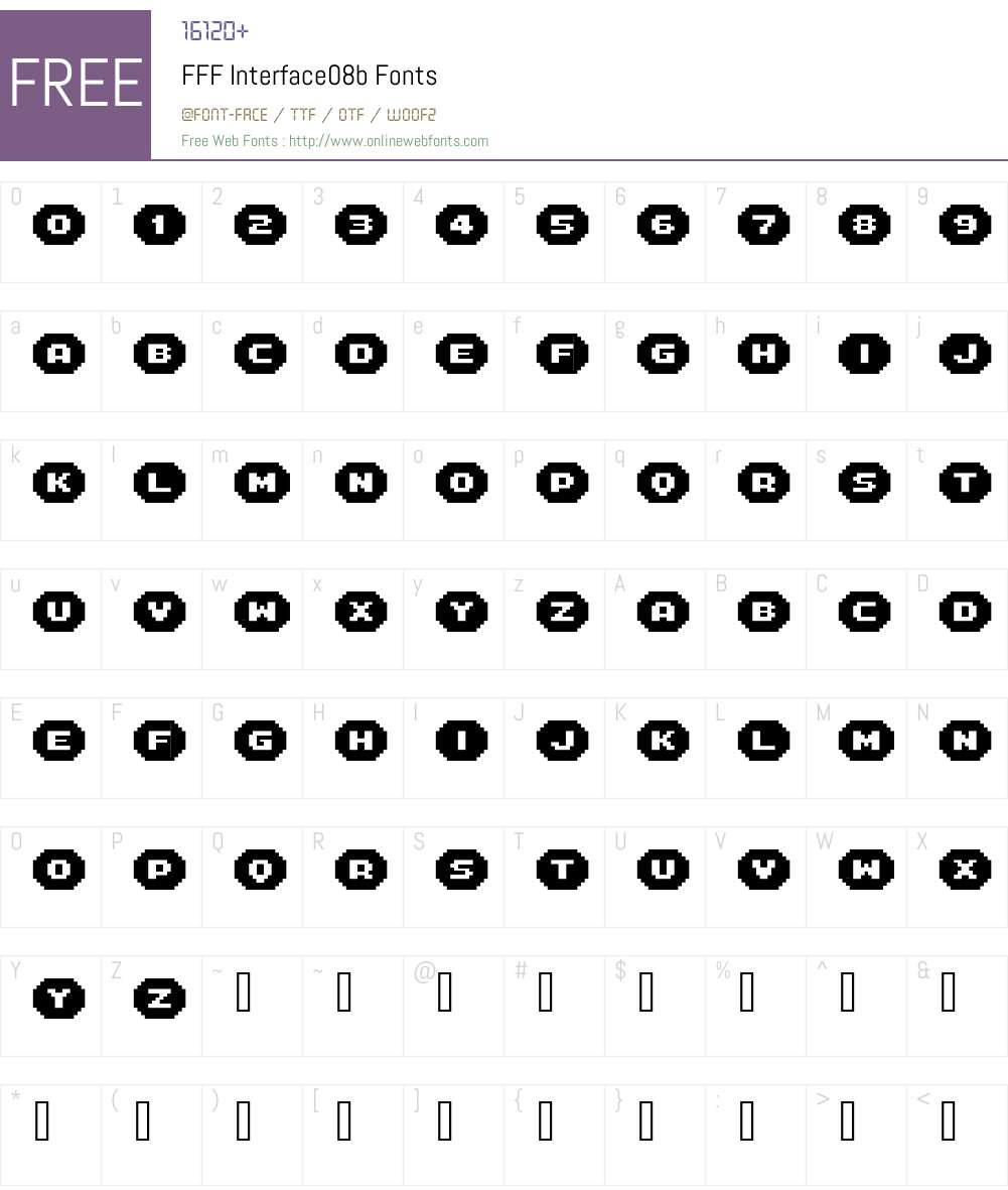 FFF Interface08b Font Screenshots