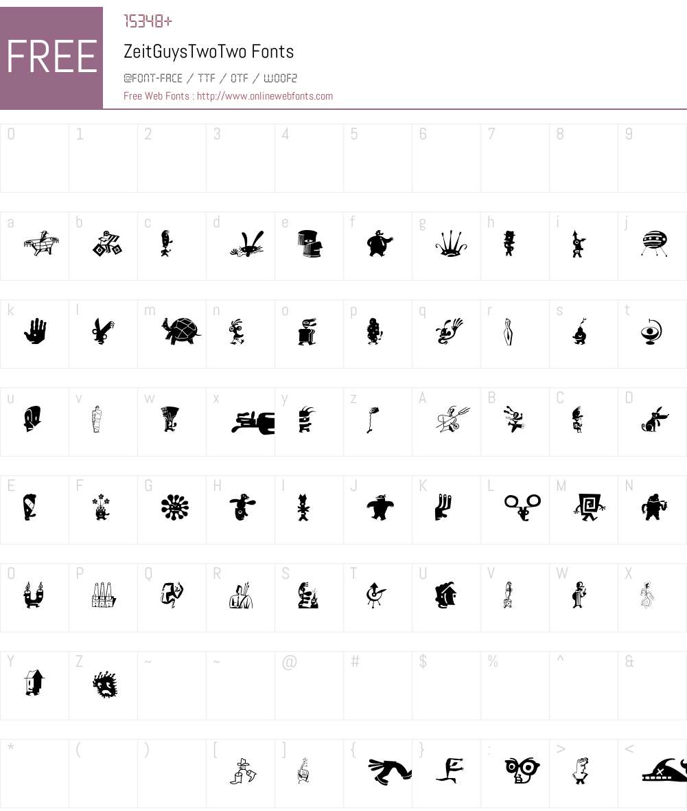ZeitGuysTwo Font Screenshots