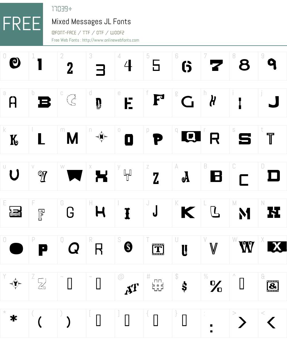 Mixed Messages JL Font Screenshots