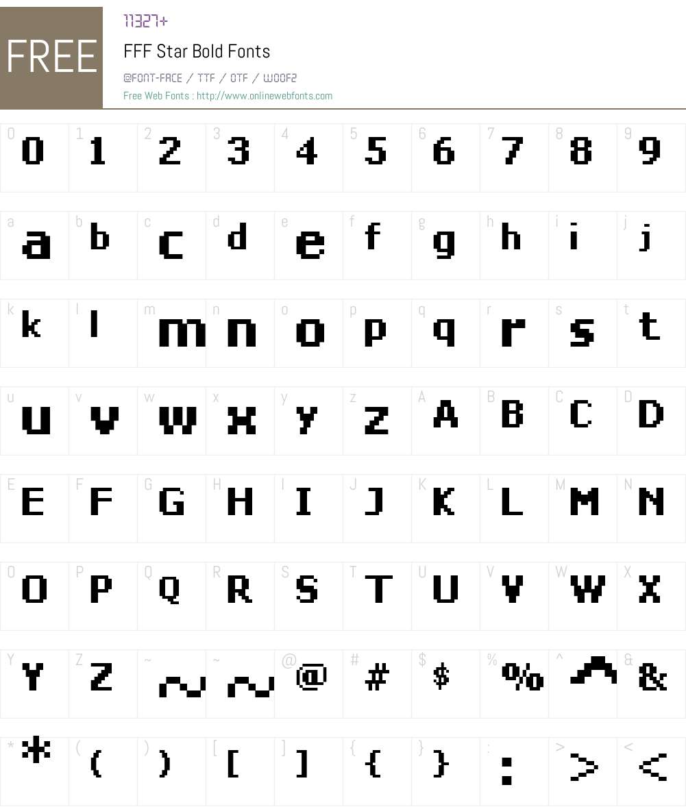 FFF Star Bold Font Screenshots