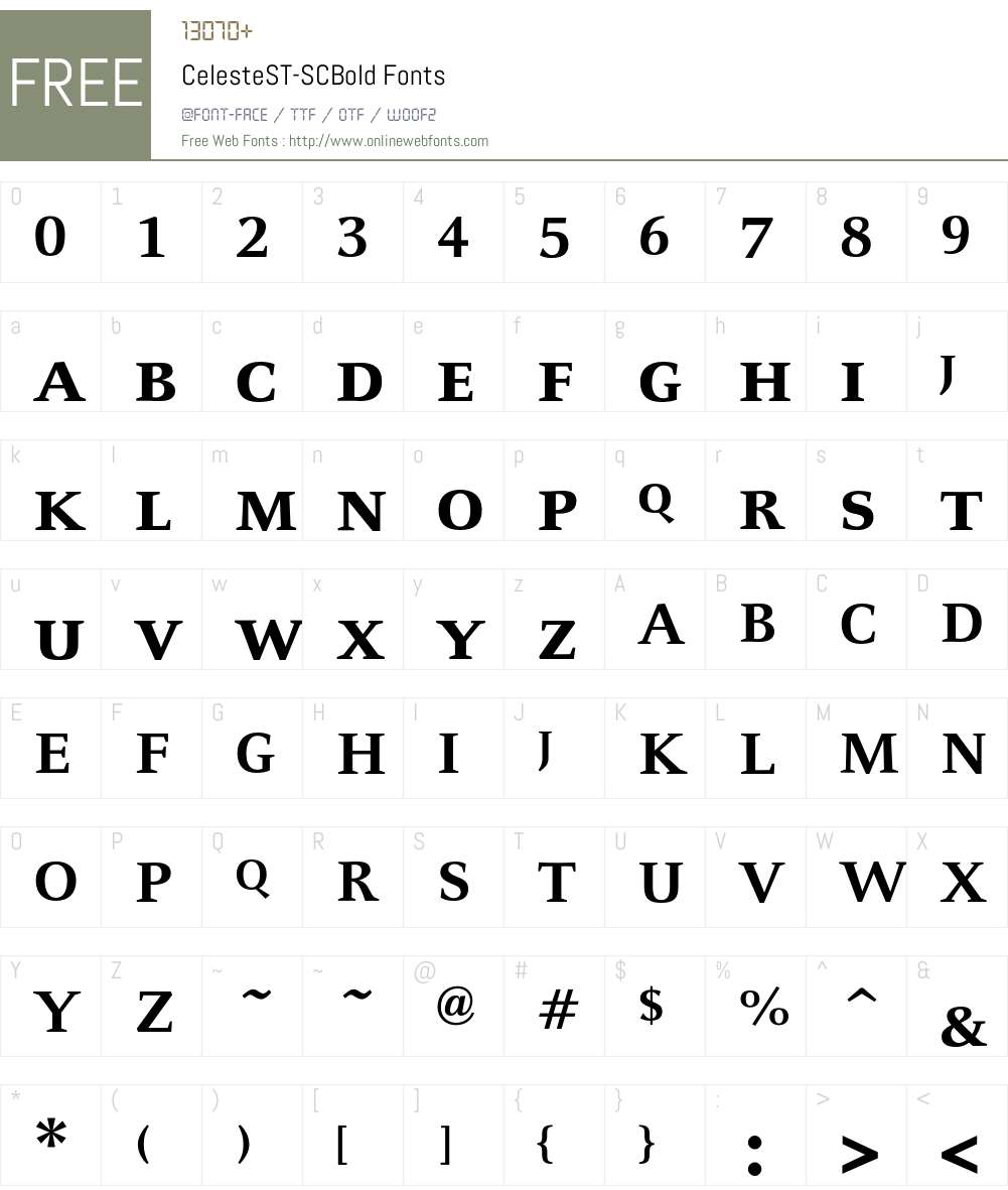 CelesteST Font Screenshots