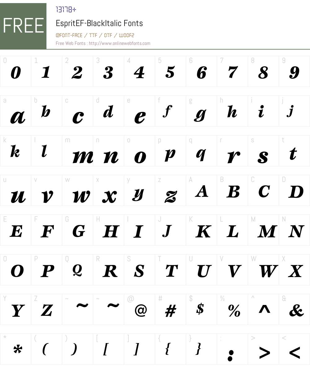 EspritEF Font Screenshots
