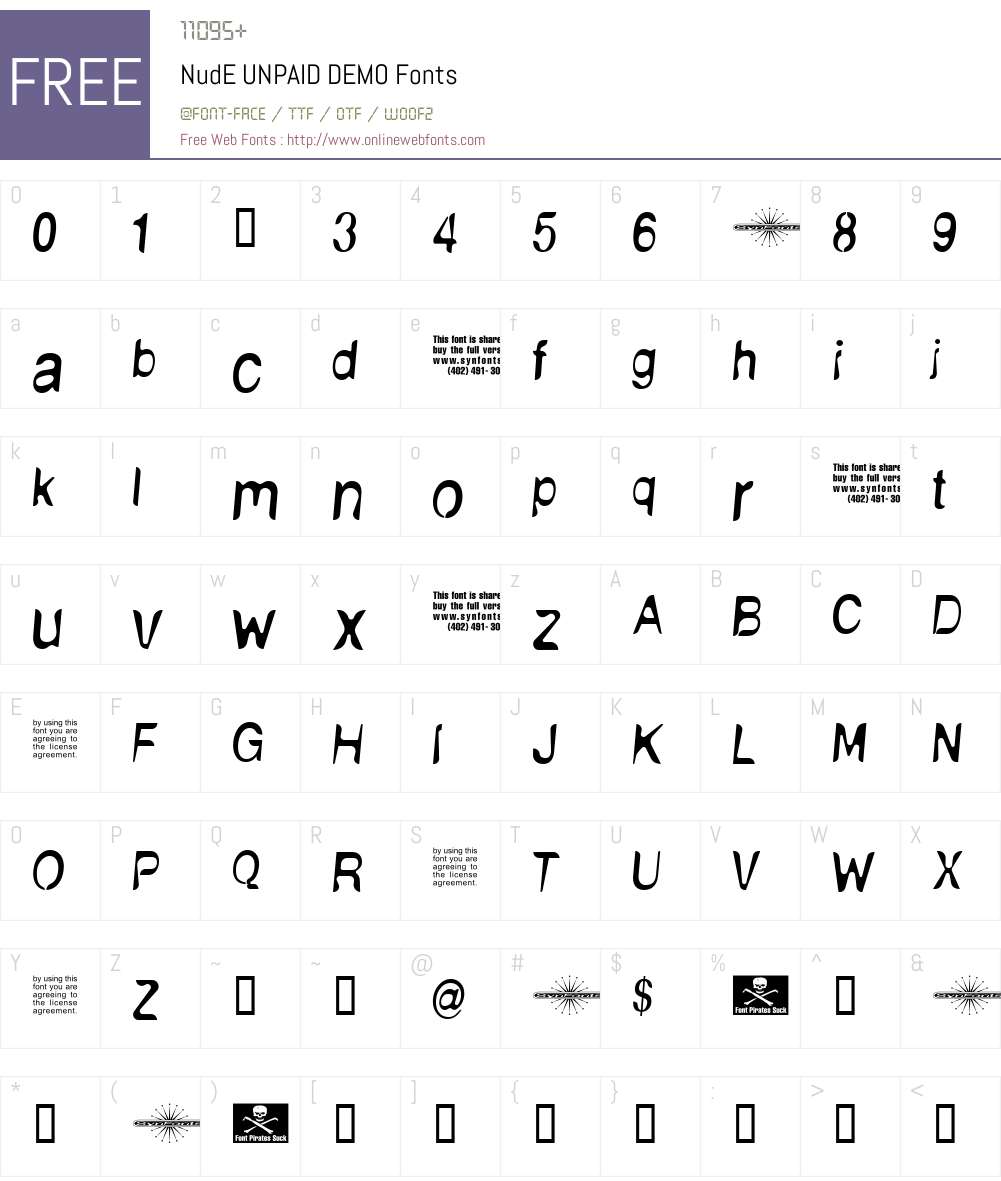 NudE Font Screenshots