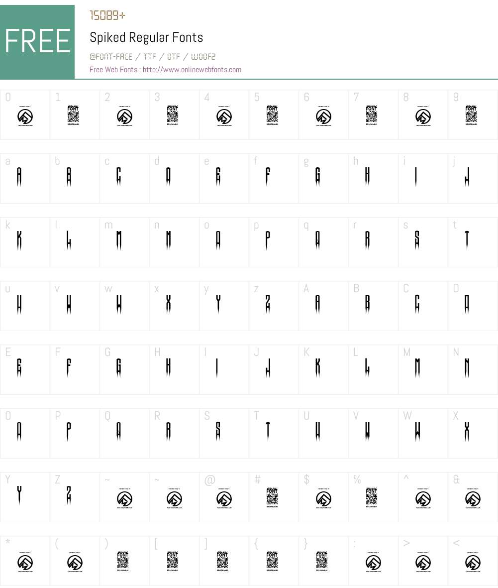 Spiked Font Screenshots