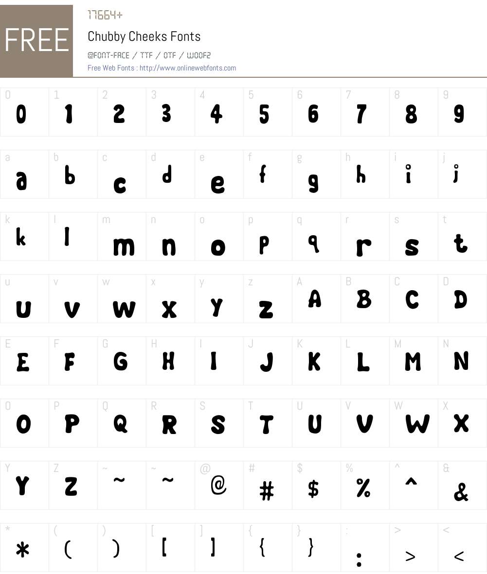 Chubby Cheeks Font Screenshots