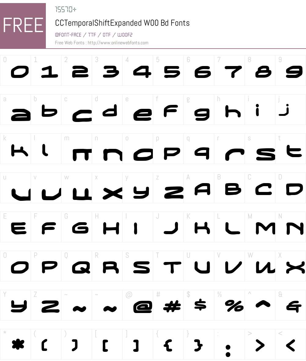 Temporal Shift Font Screenshots