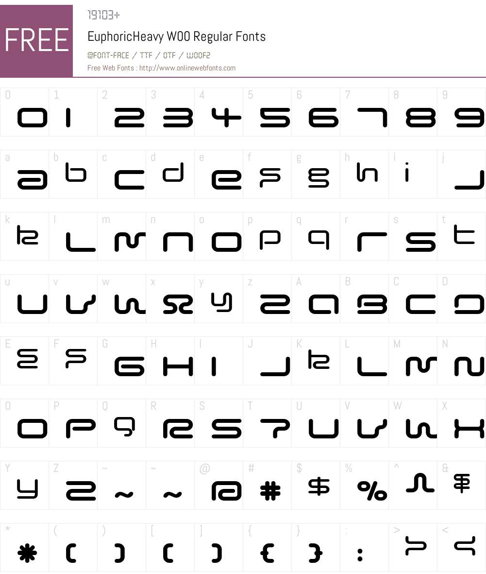 Euphoric Font Screenshots