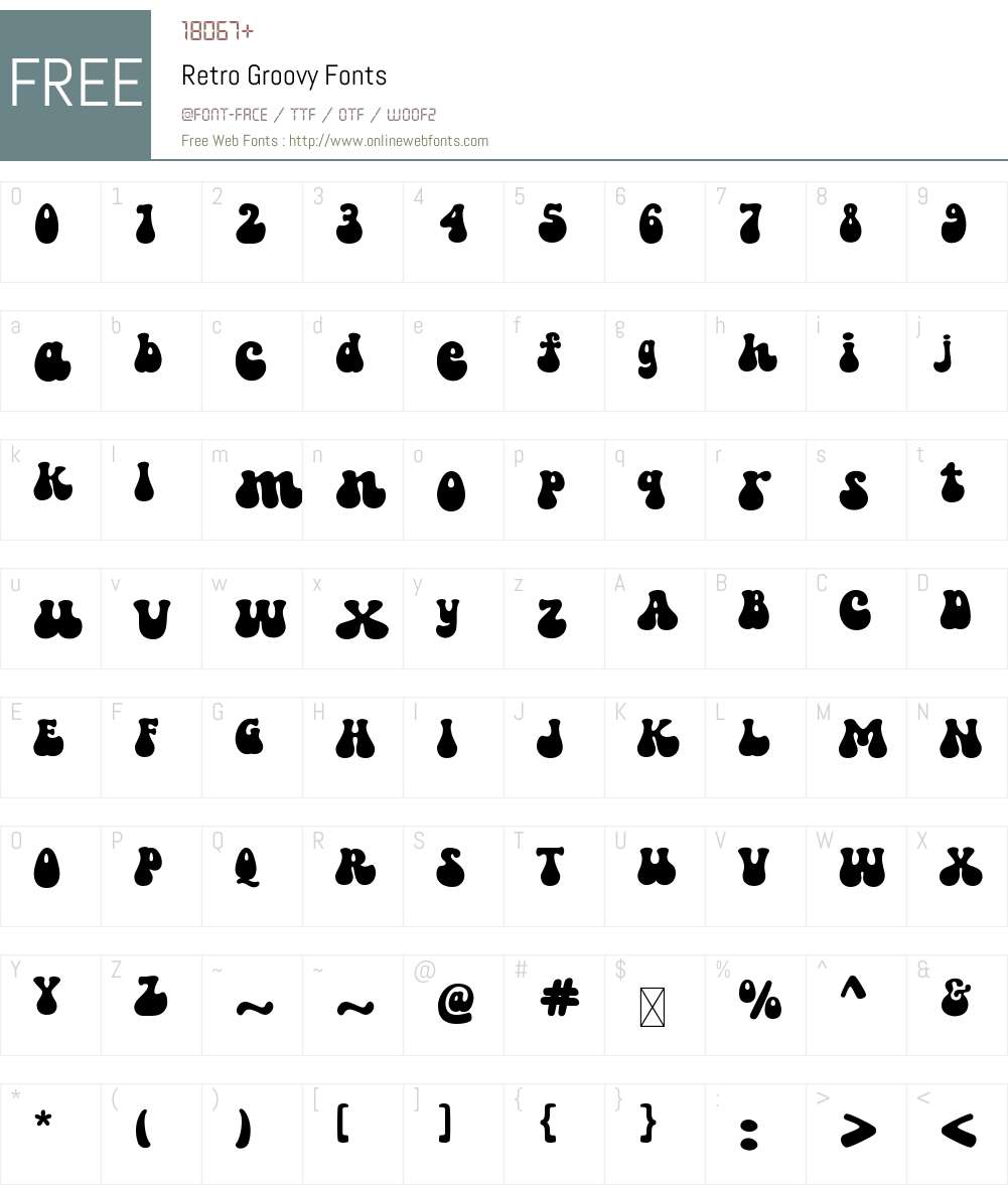 Retro Groovy 1.006;Fontself Maker 3.5.7 Fonts Free Download ...