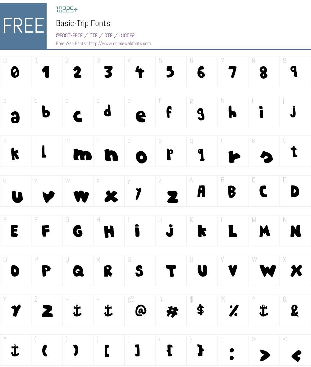 Basic-Trip Font Screenshots