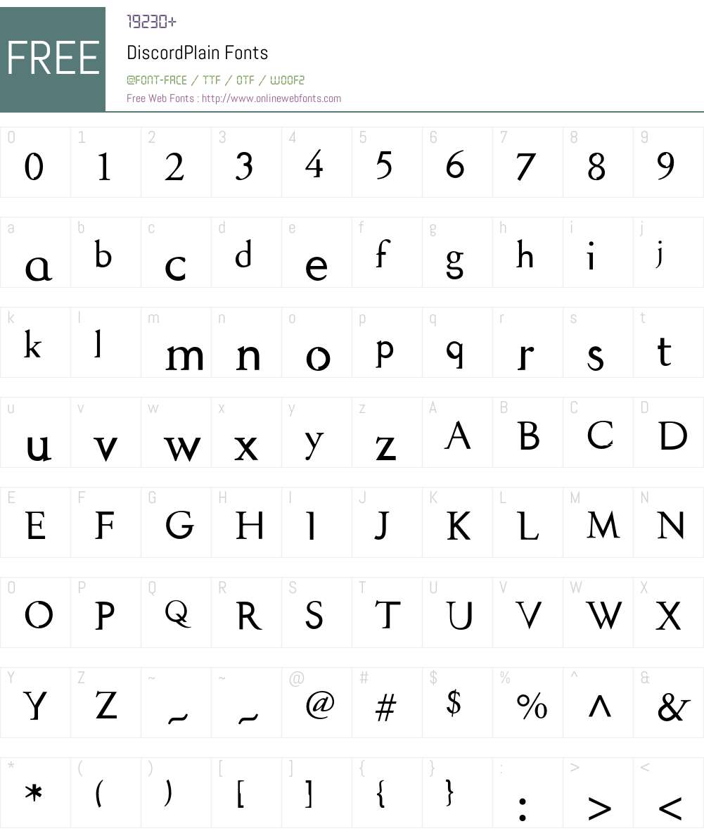 DiscordPlain Font Screenshots