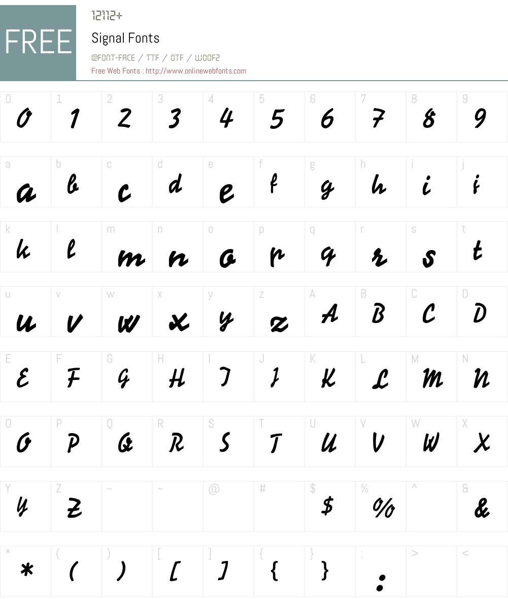 Signal BQ Font Screenshots