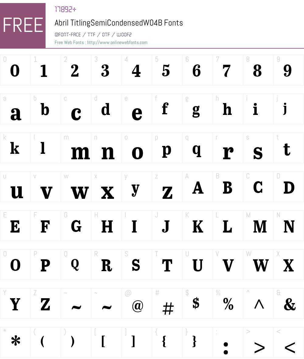Abril Titling Font Screenshots
