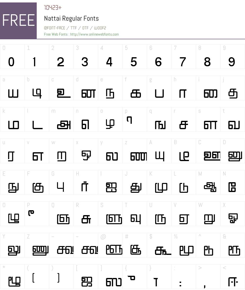 Nattai Font Screenshots