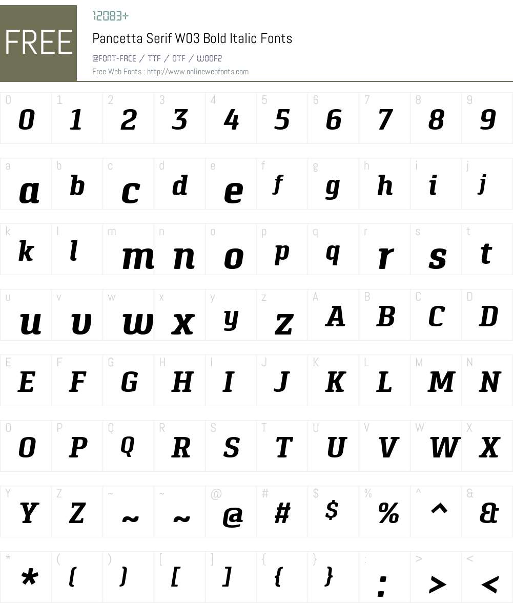 Pancetta Serif Pro Font Screenshots
