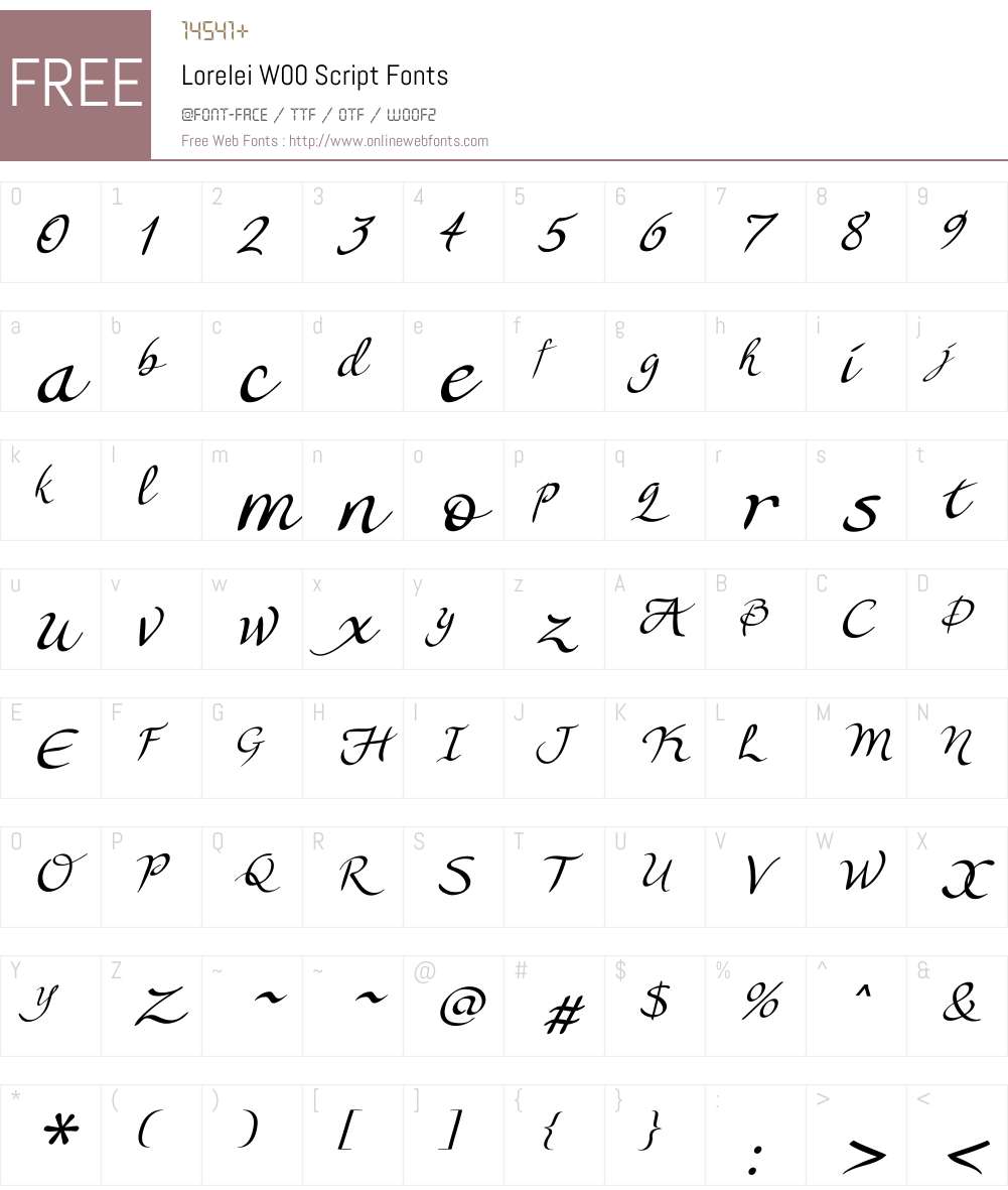 Lorelei Script Font Screenshots