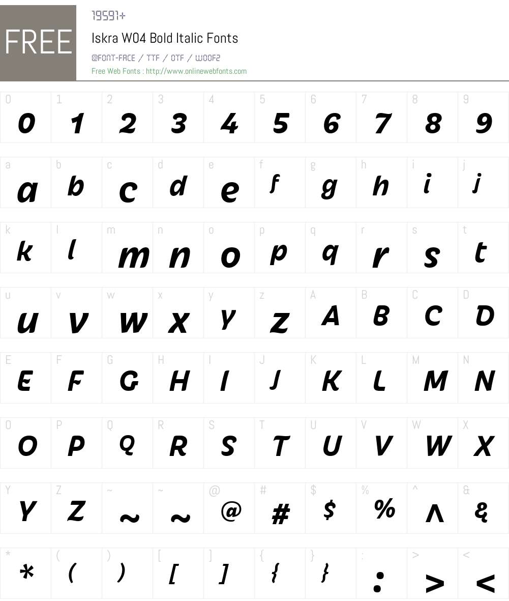 Iskra Font Screenshots