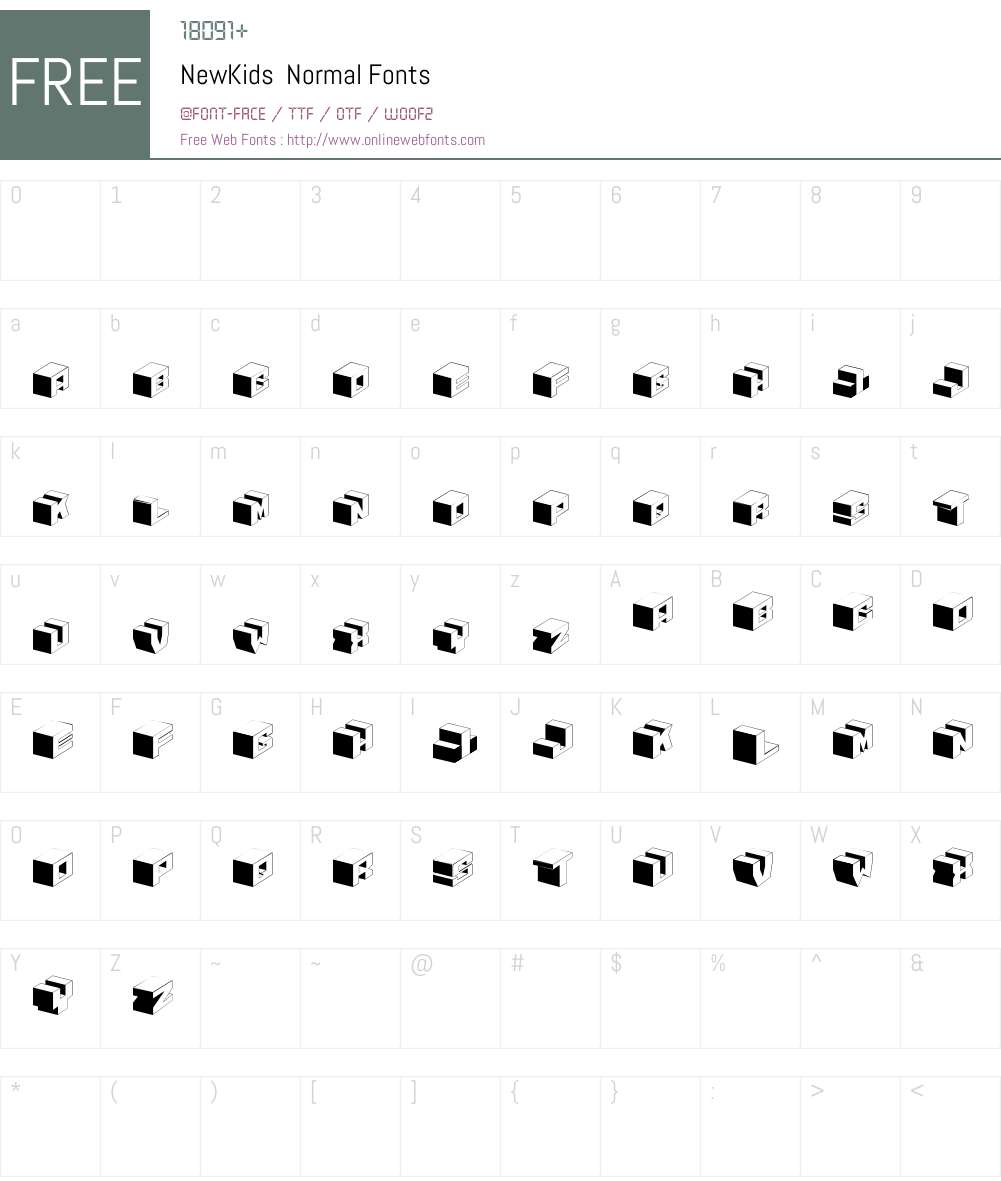 NewKids Font Screenshots