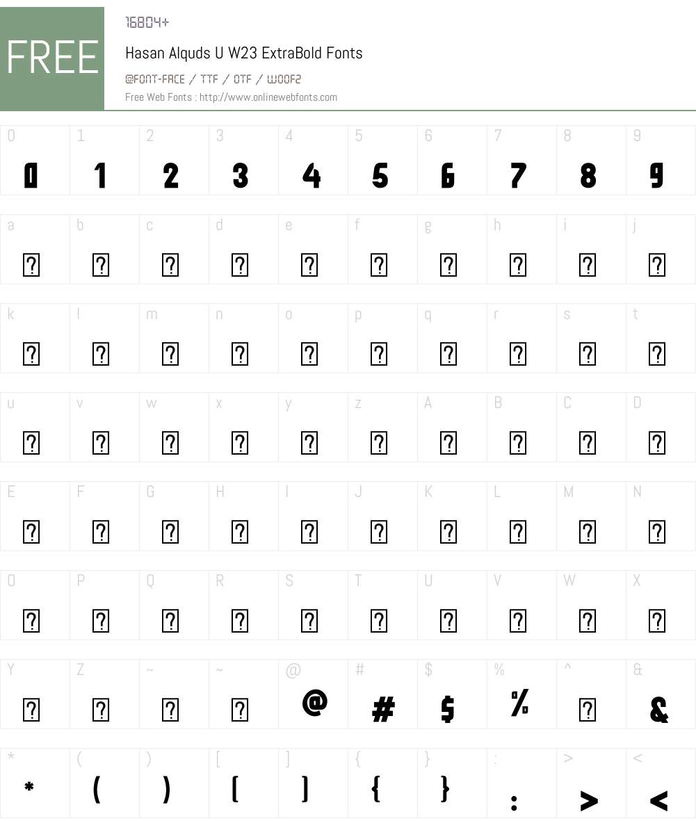 HasanAlqudsUW23-ExtraBold Font Screenshots