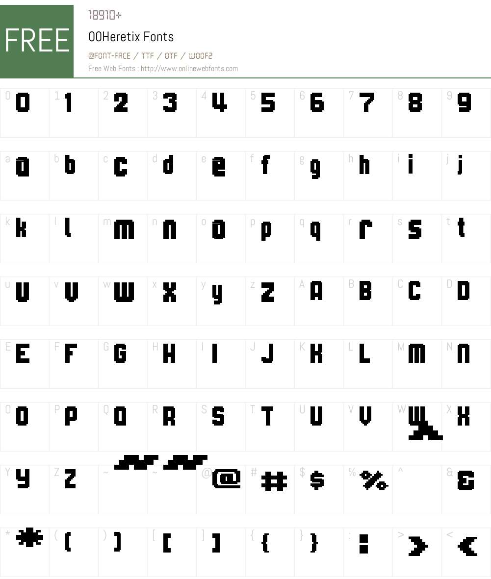 00Heretix Font Screenshots