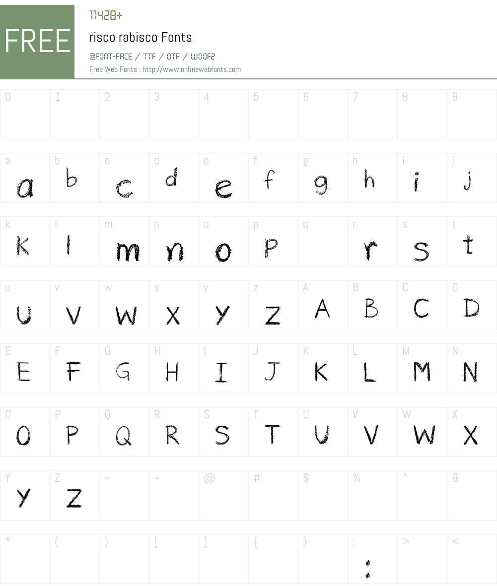 risco rabisco Font Screenshots