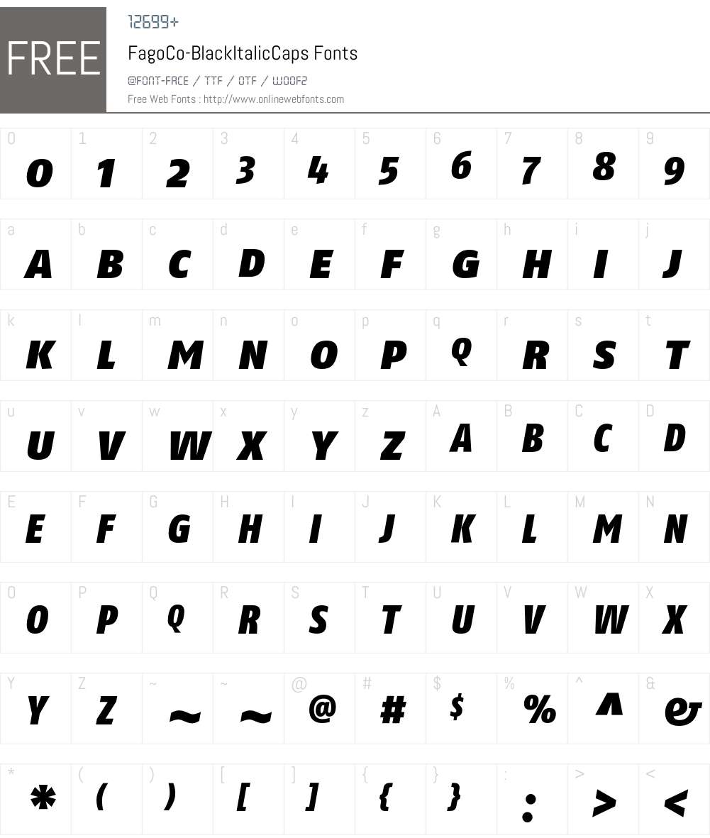 FagoCo Font Screenshots