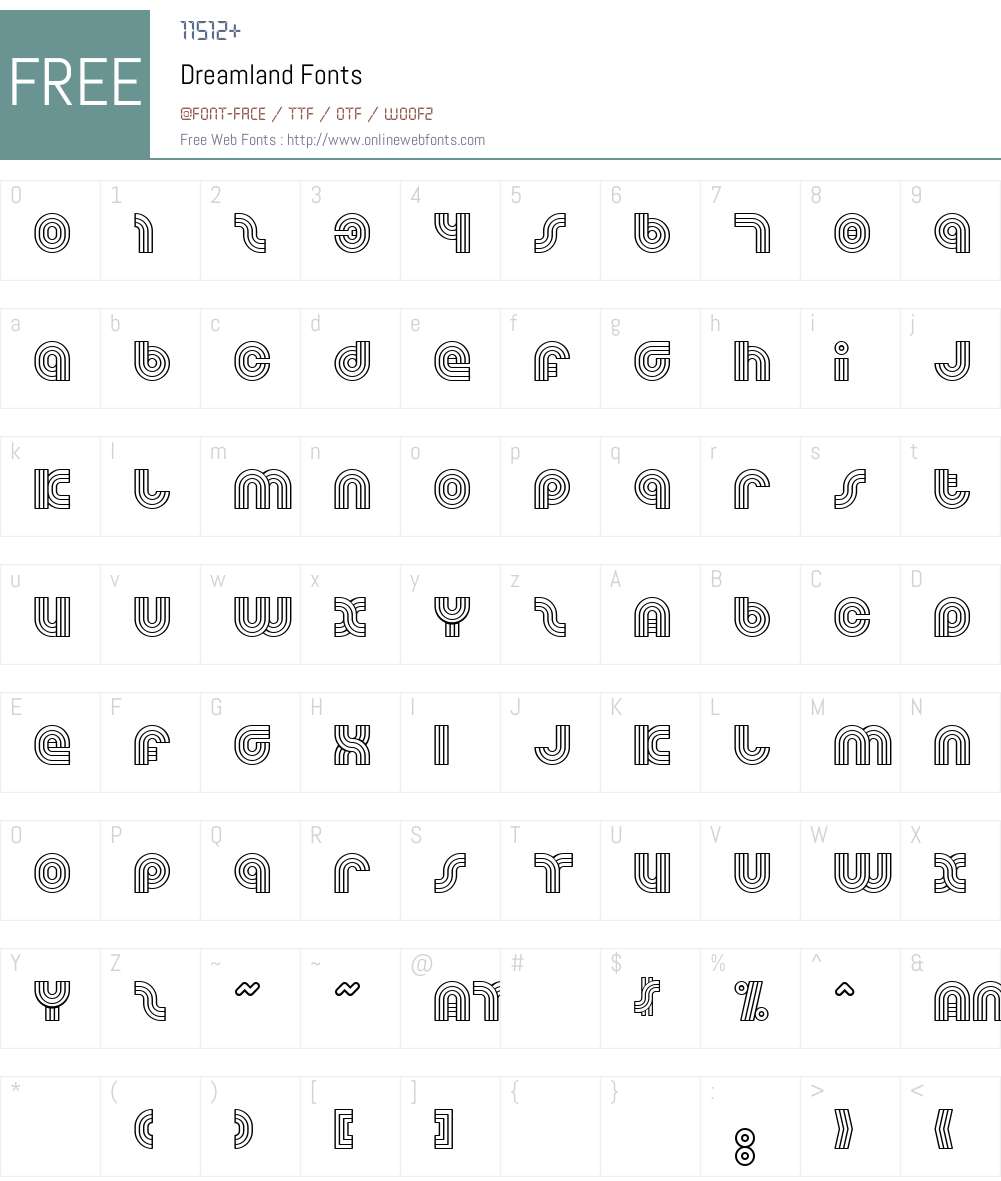 Dreamland Font Screenshots