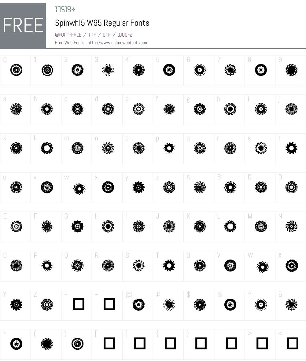 Spinwhl5 Font Screenshots