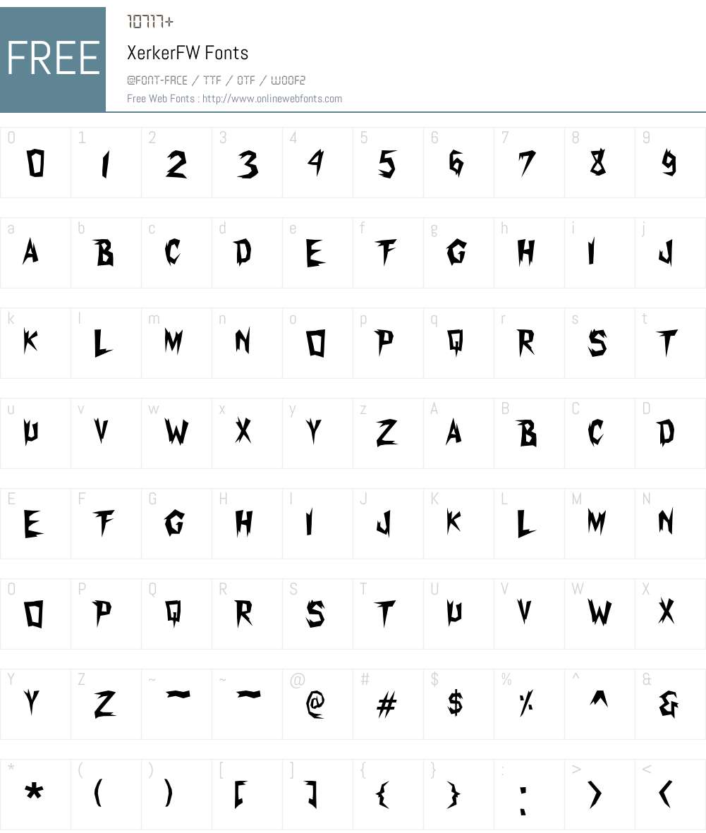XerkerFW Font Screenshots