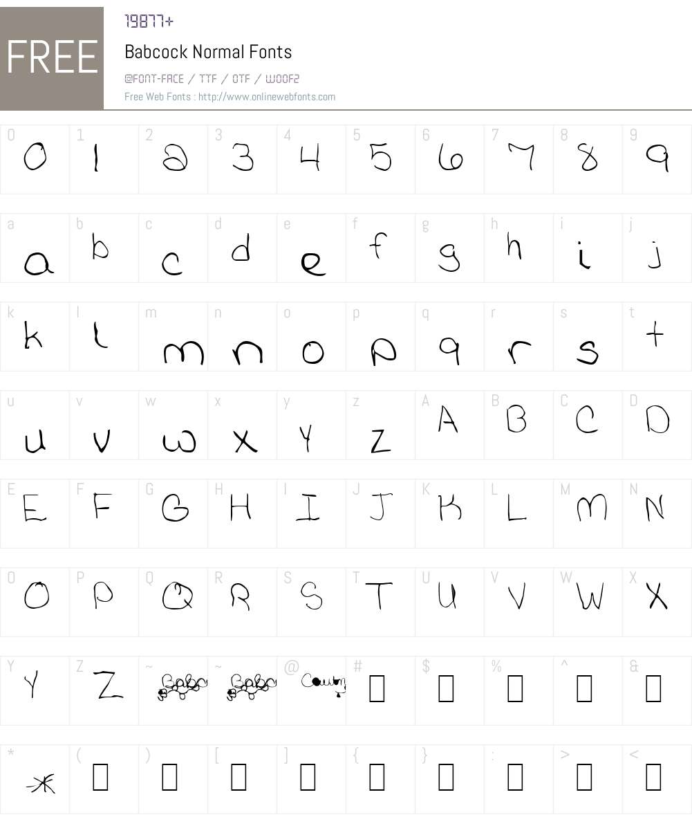 Courtney Babcock Font Screenshots