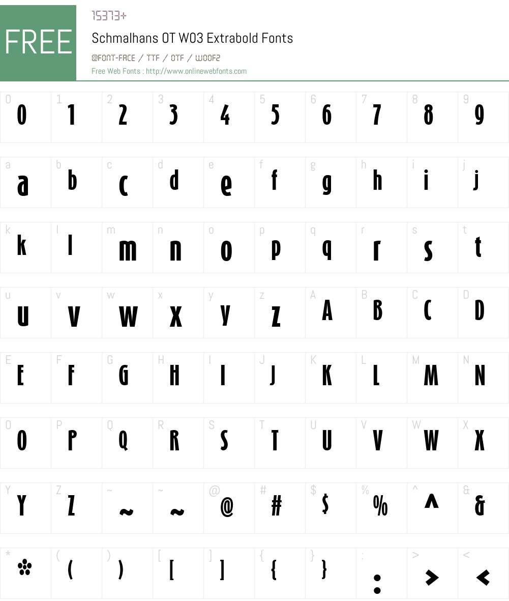 FF Schmalhans Font Screenshots